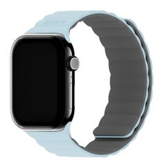 Holdit Bracelet en silicone magnétique Apple Watch Series 1 - 9 / SE (38/40/41 mm) | Series 10 / 11 (42 mm) - Mineral Blue / Grey
