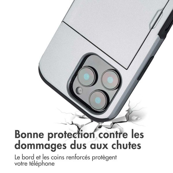 imoshion Coque arrière avec porte-cartes iPhone 16 Pro - Gris