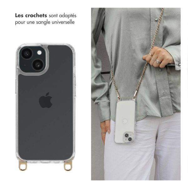 Selencia Coque arrière avec crochets amovibles Apple iPhone 15 - Transparent