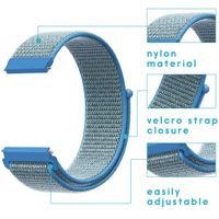 imoshion Bracelet en nylon Samsung Galaxy Watch 4 / 5 / 6 / 7 / FE (20 mm) - Bleu