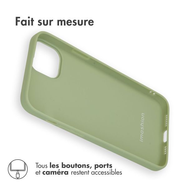 imoshion Coque Couleur Apple iPhone 15 Plus - Olive Green