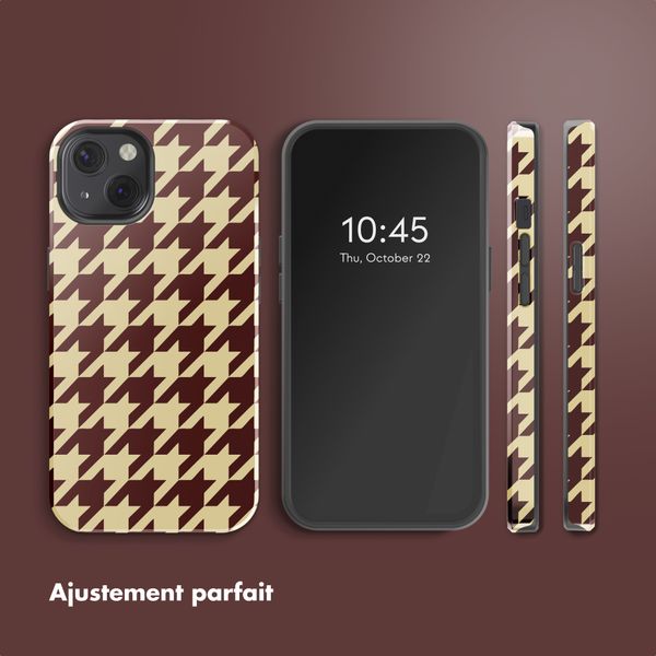 Selencia Coque arrière Vivid avec MagSafe Apple iPhone 13 - Pied-de-Poule