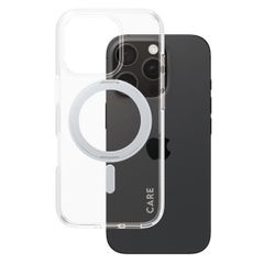 CARE by PanzerGlass Coque Kickstand MagSafe Apple iPhone 16 Pro - Silver