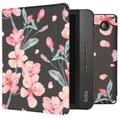 imoshion ﻿Design Slim Hard Sleepcover avec support Kobo Libra H2O - Blossom