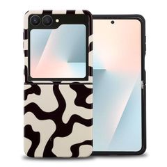 Selencia Coque arrière Vivid Samsung Galaxy Z Flip 7 - Art Wave Black