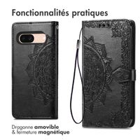 imoshion Etui de téléphone portefeuille Mandala Google Pixel 8a - Noir