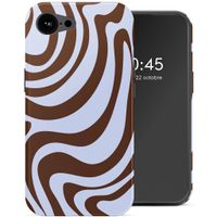 Selencia Coque arrière Vivid avec MagSafe Apple iPhone 17e / 16e - Dream Swirl Chocolate