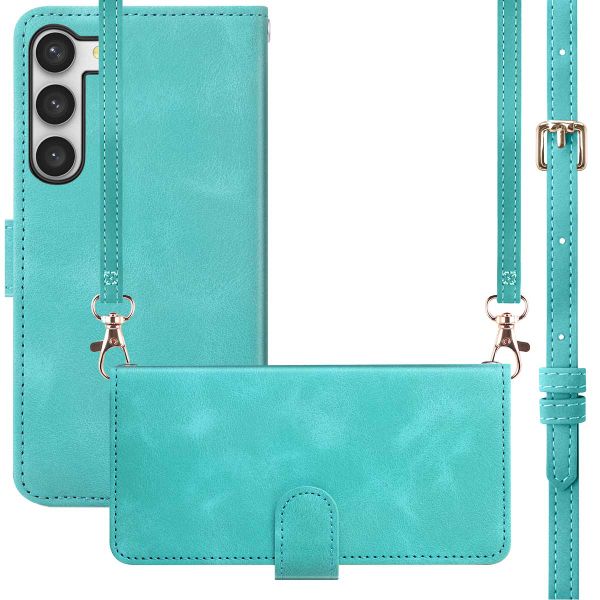 imoshion Etui de téléphone portefeuille avec cordon Samsung Galaxy S23 - Turquoise