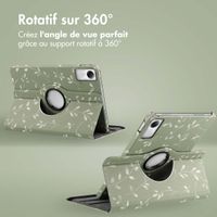 imoshion Coque tablette Design rotatif à 360° Xiaomi Redmi Pad SE - Green Flowers