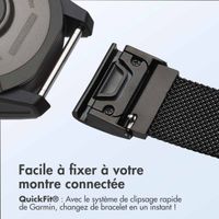 imoshion Bracelet QuickFit® Milanais  - Connexion Garmin 20 mm - Taille L/XL - Noir
