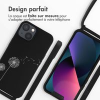 imoshion Coque design en silicone avec cordon Apple iPhone 13 - Dandelion Black