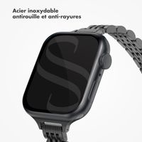 Selencia Bracelet en acier slim style Jubilee Apple Watch Series 1 à 9 / SE (38/40/41 mm) | Series 10 (42 mm) - Noir