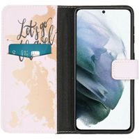 imoshion Coque silicone design Galaxy S21 - Let's Go Travel White