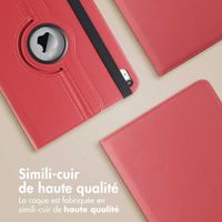 imoshion Coque tablette rotatif à 360° Apple iPad 11 (2025) 11 pouces A16 / iPad 10 (2022) 10.9 pouces - Rouge foncé