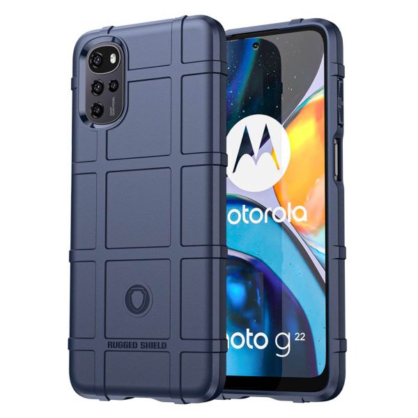 imoshion Coque Rugged Shield Motorola Moto G22 / E32 / E32s - Bleu foncé