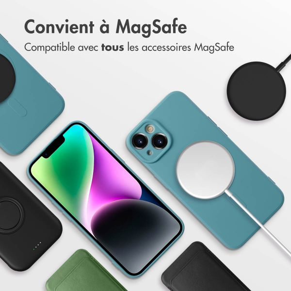 imoshion Coque Couleur avec MagSafe Apple iPhone 14 - Smoke Green