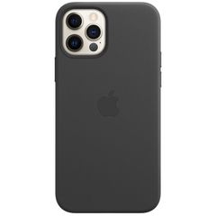Apple Coque Leather MagSafe Apple iPhone 12 (Pro) - Black