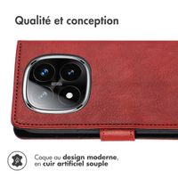 imoshion Étui de téléphone portefeuille Xiaomi Redmi Note 14 Pro Plus (5G) - Rouge