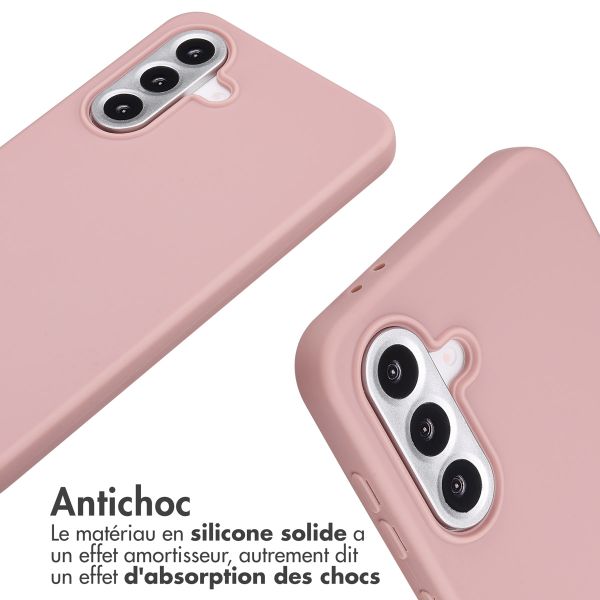 imoshion Coque en silicone avec cordon Samsung Galaxy A56 - Sand Pink