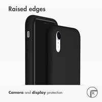Accezz Coque Liquid Silicone Apple iPhone Xr - Noir