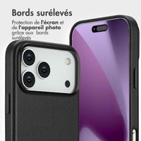 Accezz Étui de télephone portefeuille en cuir 2-en-1 avec MagSafe Apple iPhone 17 Pro Max - Onyx Black