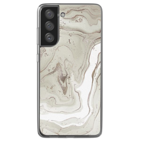 imoshion Coque design pour Samsung Galaxy S21 FE - Sandy Marble