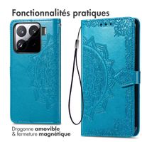 imoshion Etui de téléphone portefeuille Mandala Xiaomi 15 - Turquoise