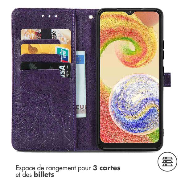 imoshion Etui de téléphone portefeuille Mandala Samsung Galaxy A04 - Violet