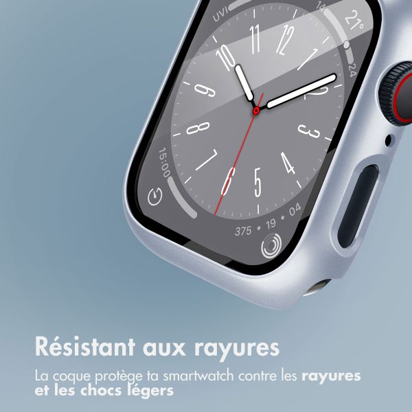 imoshion Coque rigide à couverture complète Apple Watch 7 / 8 / 9 - 45 mm - Argent