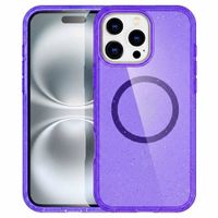 imoshion Coque Pailletée avec MagSafe Apple iPhone 16 Pro Max - Paillettes Violet