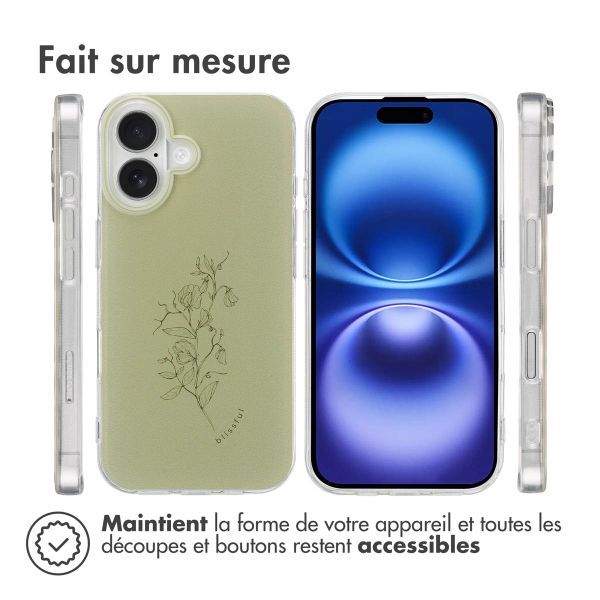 imoshion Coque Design Apple iPhone 16 - Floral Green