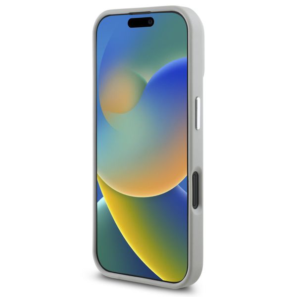 Guess Coque Grained Triangle MagSafe Apple iPhone 16 - Beige