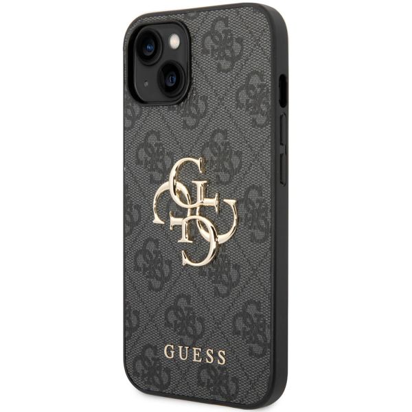 Guess Coque 4G Metal Logo Backcover iPhone 15 - Gris