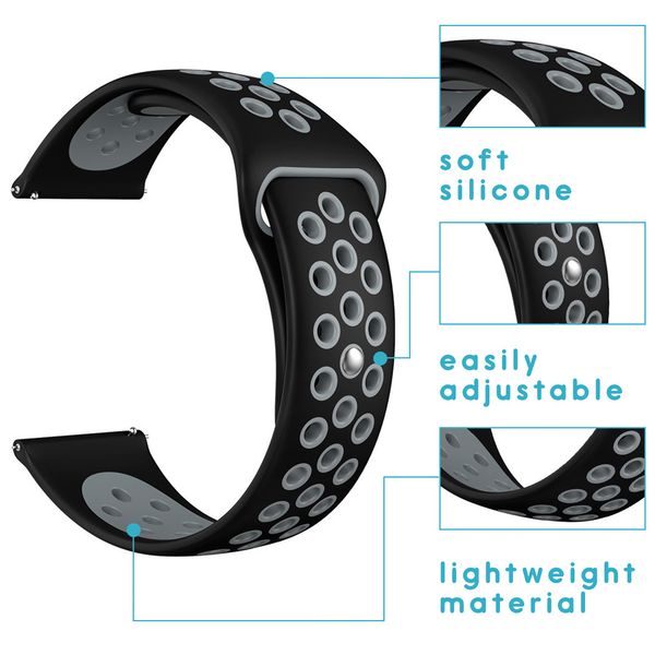 imoshion Bracelet sportif en silicone Watch 46/GearS3 Frontier/Watch3 45