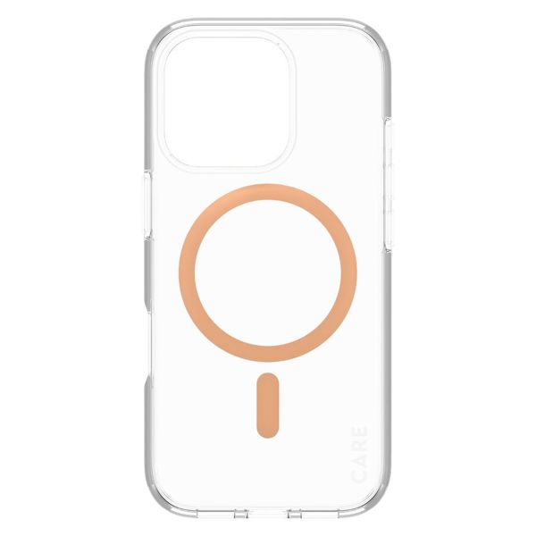 CARE by PanzerGlass Coque Urban Combat MagSafe iPhone 16 Pro - Transparent / Peach