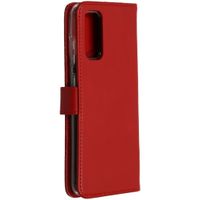 Selencia Étui portefeuille en cuir véritable Samsung Galaxy S20 - Rouge