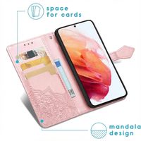 imoshion Etui de télephone Mandala Samsung Galaxy S21 FE - Rose Doré