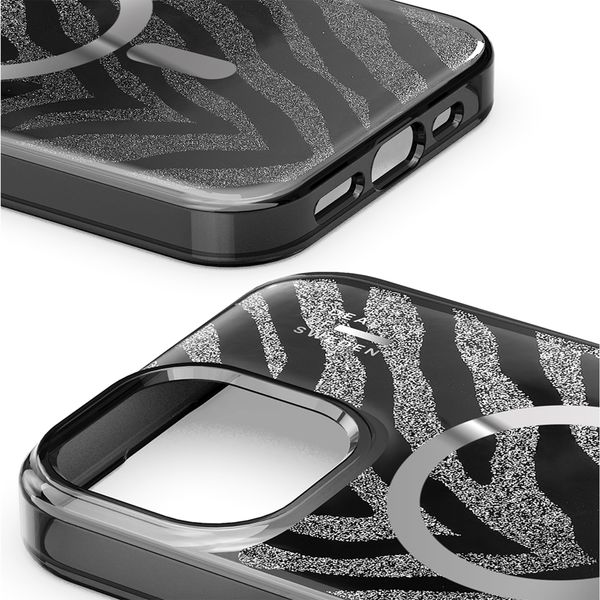 iDeal of Sweden Coque MagSafe transparente limitée Apple iPhone 13/14/15/16e - Zebra Mystique