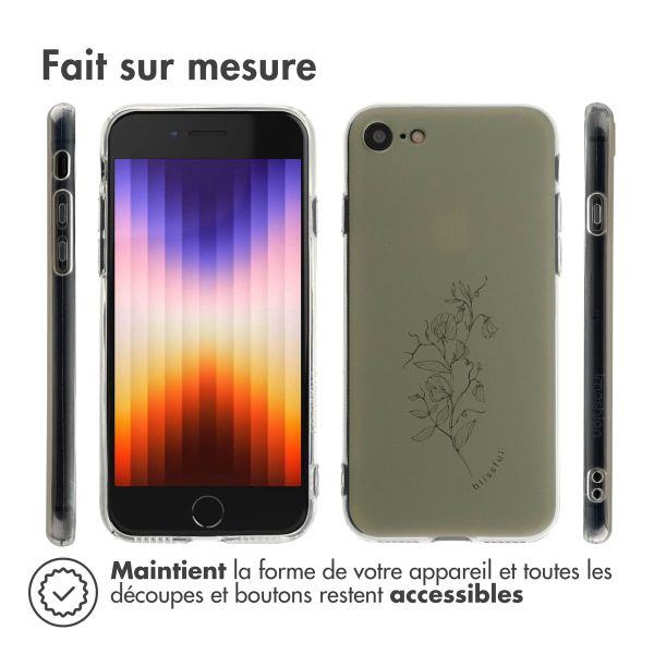 imoshion Coque Design Apple iPhone SE (2022 / 2020) / 8 / 7 - Floral Green