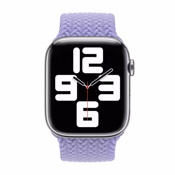 Apple Bracelet Solo tressé Apple Watch | 44/45/46/49 mm - Taille 5 - Lavender