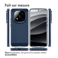 imoshion Coque Brushed Xiaomi Redmi Note 14 Pro Plus (5G) - Bleu foncé