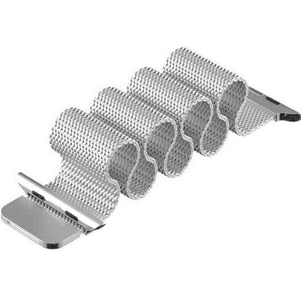 WiWu Bracelet milanais Apple Watch Series 1 t/m 9 / SE (38/40/41 mm) | Series 10 / 11 (42 mm) - Argent