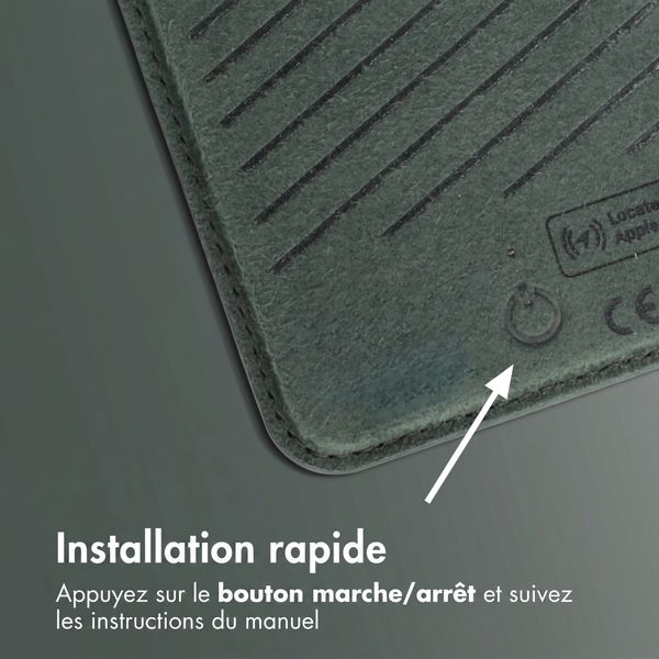 Accezz Portefeuille en cuir magnétique avec support - Compatible avec Apple Find My - Cedar Green