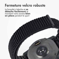 imoshion Bracelet QuickFit® en nylon  - Connexion Garmin 22 mm - Taille L/XL - Noir