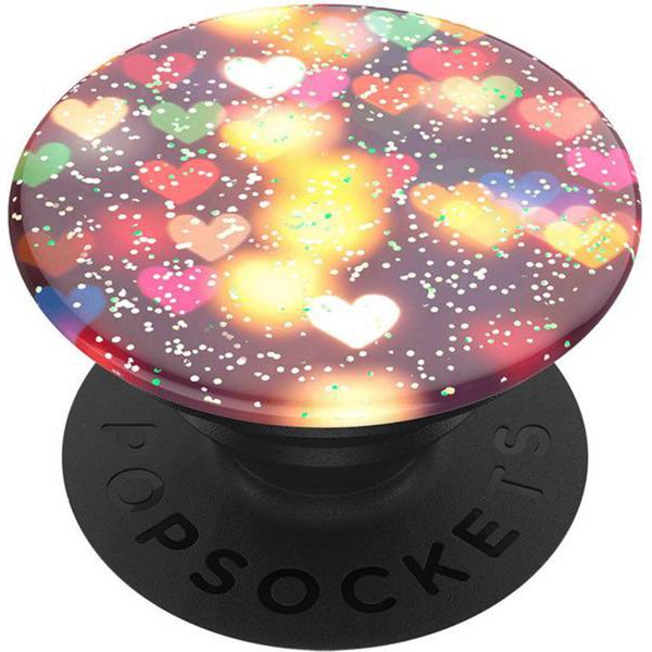 PopSockets PopGrip - Amovible - Glitter Bokeh Hearts