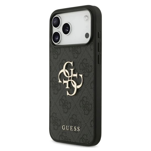 Guess Coque 4G Metal Logo Backcover Apple iPhone 17 Pro - Noir