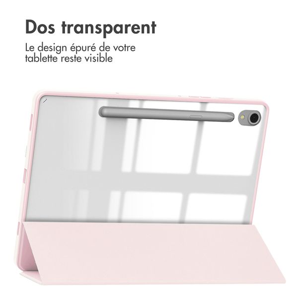 imoshion Coque tablette rigide Trifold Samsung Galaxy Tab S9 11.0 pouces - Rose