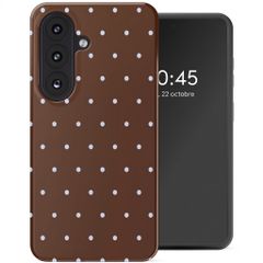 Selencia Coque arrière Vivid Samsung Galaxy S26 - Happy Dots Chocolate