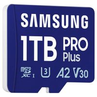 Samsung PRO Plus microSD 2023 - 1TB - Inclus un adaptateur SD - UHS-I/U3/Full HD/4K UHD