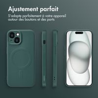 imoshion Coque Couleur avec MagSafe Apple iPhone 15 - Vert foncé
